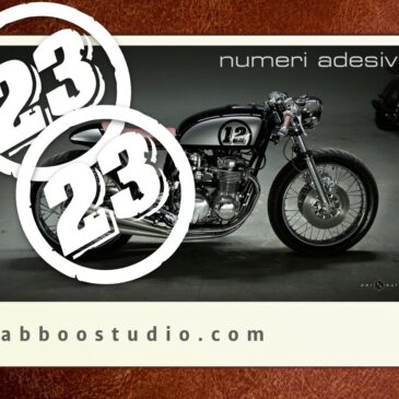 Numeri adesivi per Cafe Racer Bobber Tracker Scrambler