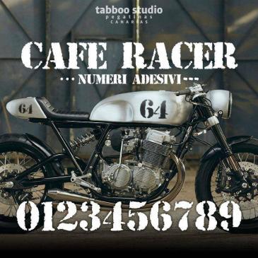 numeri adesivi per moto cafe racer