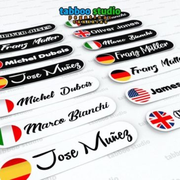 4 personalized stickers for helmet