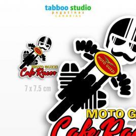 Cafe Racer Moto Guzzi Biker Stickers