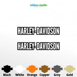 Harley Davidson text stickers