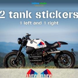 BMW K100 tank stickers cafe racer bike