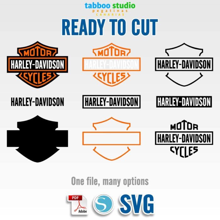 Download Harley Davidson Logo Ready To Cut Pdf Svg Tabboostudio PSD Mockup Templates