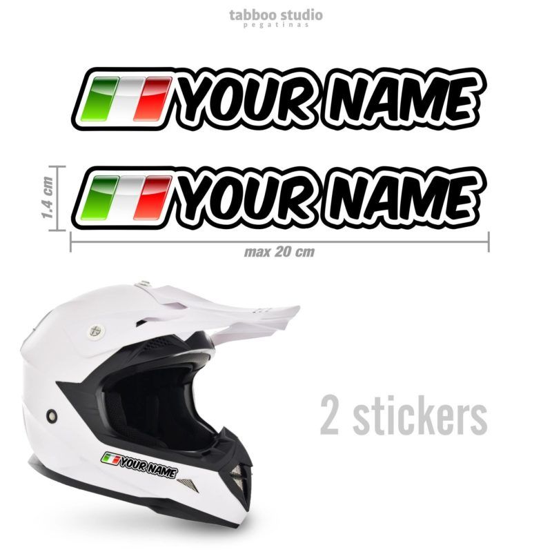 12 pezzi nomi adesivi nome stickers bandiera italiana