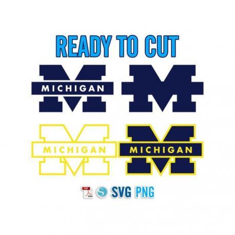 Michigan Wolverines football go blue SVG