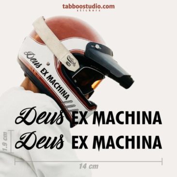 2 Stickers casco Deus Ex Machina