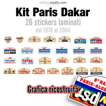 Kit adesivi Paris Dakar 1979 2004