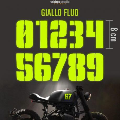 2 stickers Numeri moto Cafe Racer